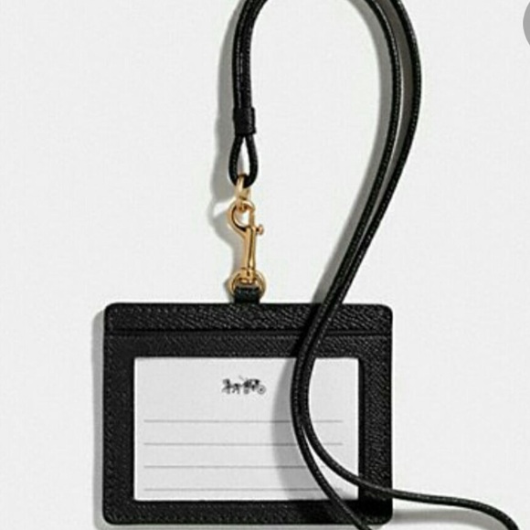 Coach leather ID badge lanyard - Picture 3 of 7